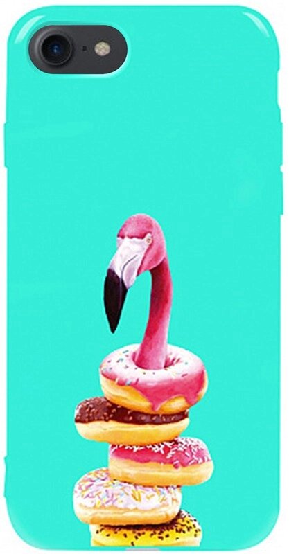 Чехол-накладка TOTO Pure TPU 2mm Print Case Apple iPhone 7/8/SE 2020 #35 Flamingo Donats Mint від компанії Shock km ua - фото 1