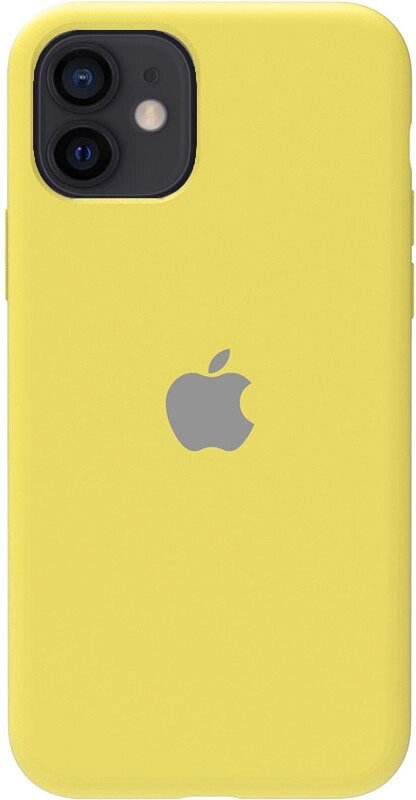 Чехол-накладка TOTO Silicone Full Protection Case Apple iPhone 12 Mini Lemon Yellow від компанії Shock km ua - фото 1