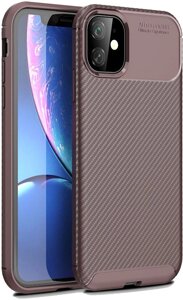 Чехол-накладка TOTO TPU Carbon Fiber 1,5mm Case Apple iPhone 11 Coffee