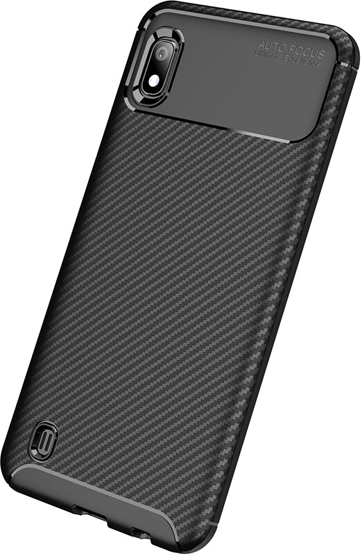 Чехол-накладка TOTO TPU Carbon Fiber 1,5mm Case Samsung Galaxy A10 Black від компанії Shock km ua - фото 1