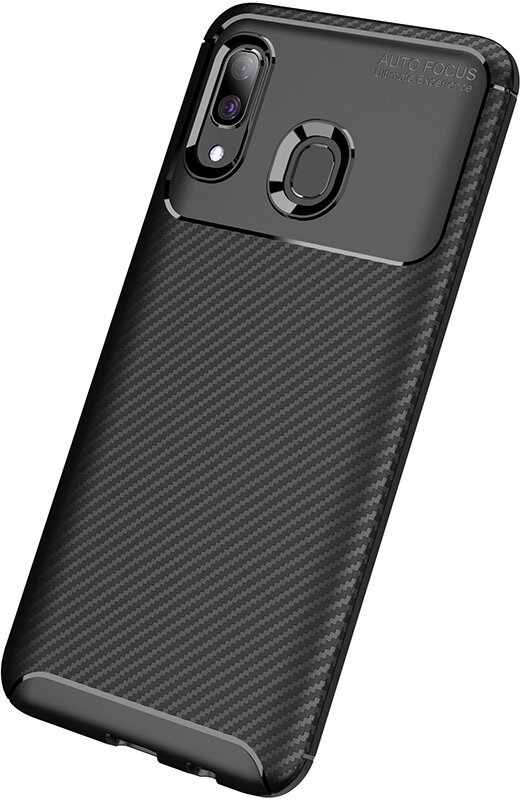Чехол-накладка TOTO TPU Carbon Fiber 1,5mm Case Samsung Galaxy A40 Black від компанії Shock km ua - фото 1