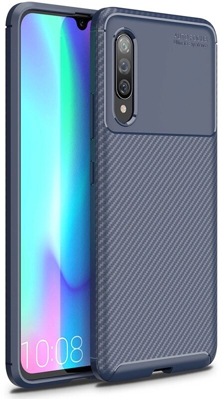 Чехол-накладка TOTO TPU Carbon Fiber 1,5mm Case Samsung Galaxy A90 5G Dark Blue від компанії Shock km ua - фото 1