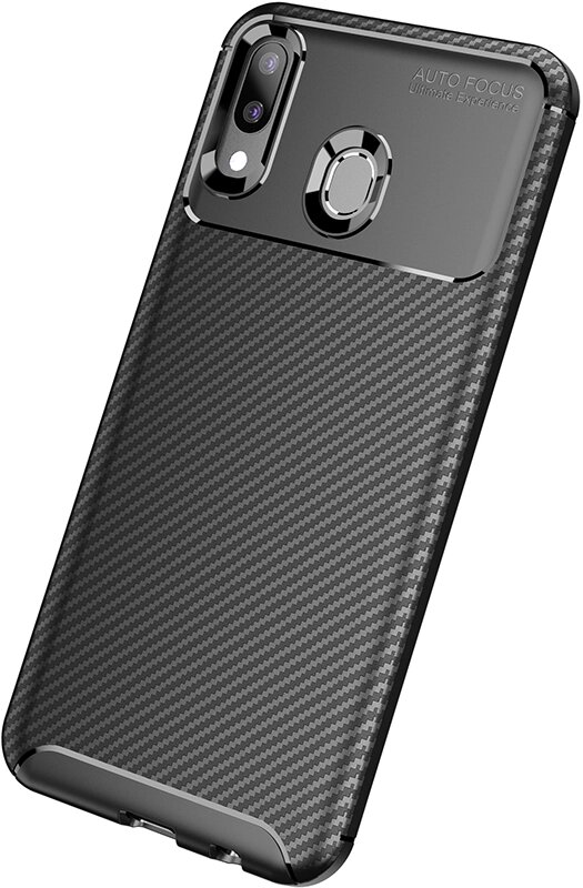 Чехол-накладка TOTO TPU Carbon Fiber 1,5mm Case Samsung Galaxy M20 Black від компанії Shock km ua - фото 1