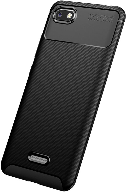 Чехол-накладка TOTO TPU Carbon Fiber 1,5mm Case Xiaomi Redmi 6A Black від компанії Shock km ua - фото 1