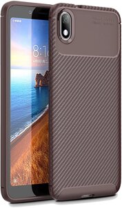 Чехол-накладка TOTO TPU Carbon Fiber 1,5mm Case Xiaomi Redmi 7A Coffee