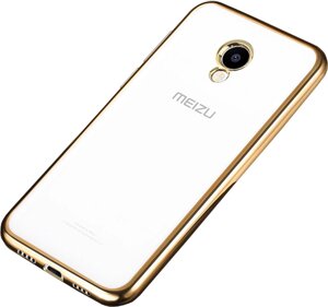 Чехол-накладка TOTO TPU case Electroplated Meizu M5 Gold