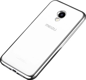 Чехол-накладка TOTO TPU case Electroplated Meizu M5s Silver
