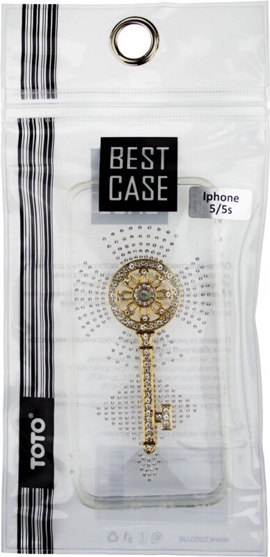 Чехол-накладка TOTO TPU case with stones iPhone SE/5/5S Key Transparent від компанії Shock km ua - фото 1