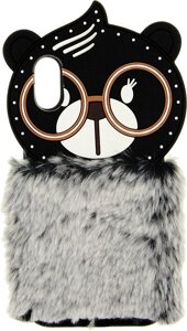 Чехол-накладка TOTO TPU Fluffy Case IPhone X Bear Gray