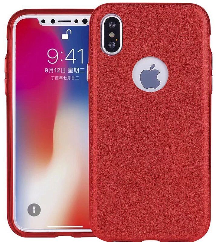 Чехол-накладка TOTO TPU Shine Case iPhone X Red від компанії Shock km ua - фото 1