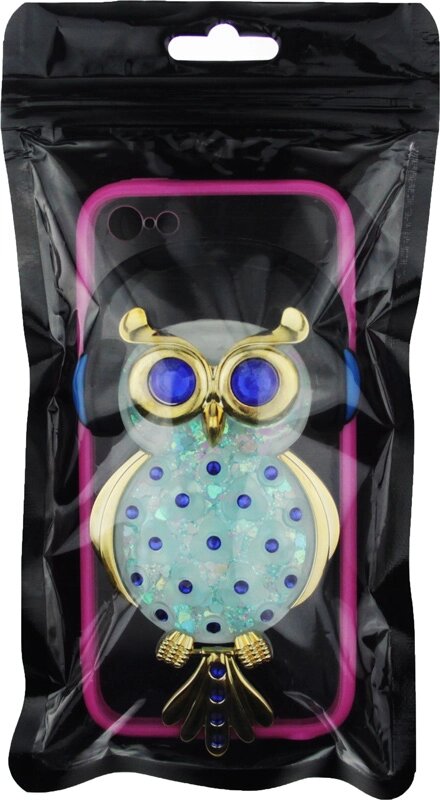 Чехол-накладка TOTO TPU Stones Case IPhone 5/5S/SE Owl in Headphones Blue від компанії Shock km ua - фото 1