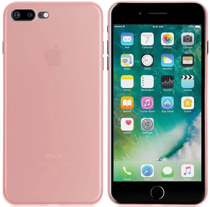 Чехол-накладка TOTO Ultra Thin TPU Case iPhone 7 Plus/8 Plus Pink від компанії Shock km ua - фото 1