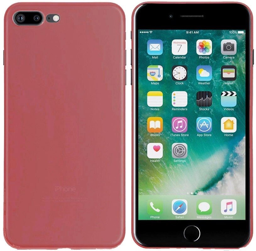 Чехол-накладка TOTO Ultra Thin TPU Case iPhone 7 Plus/8 Plus Red від компанії Shock km ua - фото 1