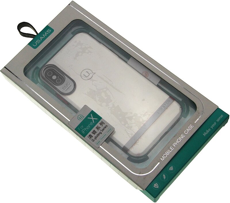 Чехол-накладка Usams Q-plating Series Apple iPhone X Silver від компанії Shock km ua - фото 1