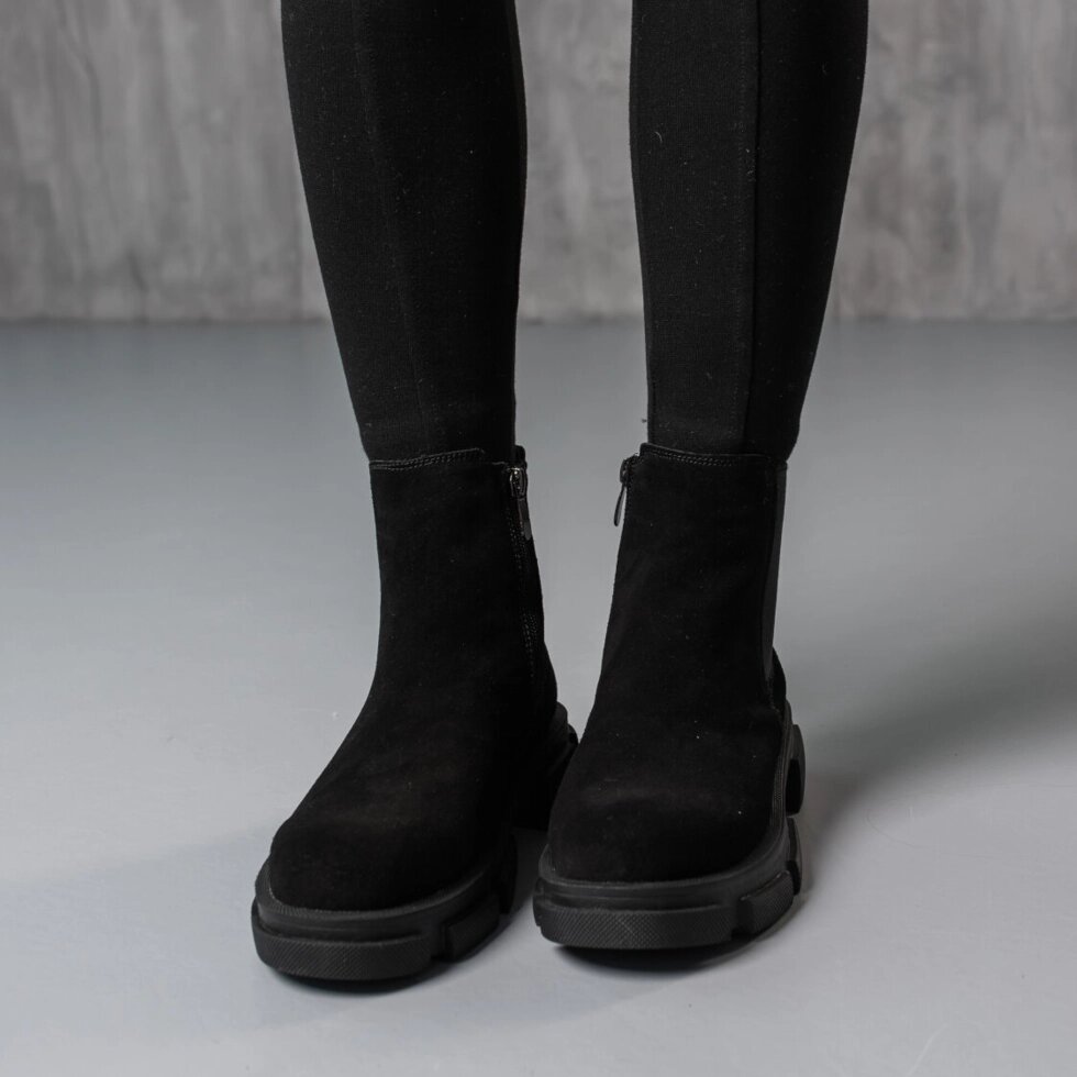 Черевики жіночі Fashion Hoofy 3846 37 розмір 24 см Чорний від компанії Shock km ua - фото 1