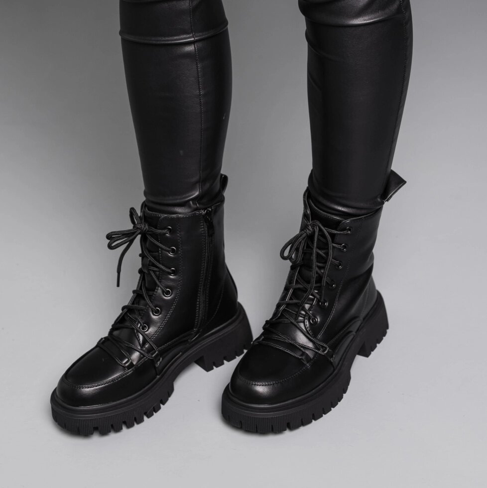 Черевики жіночі зимові Fashion Echo 3889 36 розмір 23,5 см Чорний від компанії Shock km ua - фото 1