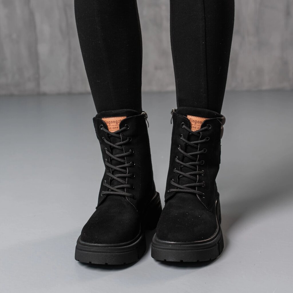 Черевики жіночі зимові Fashion Zsa 3804 36 розмір 23,5 см Чорний від компанії Shock km ua - фото 1