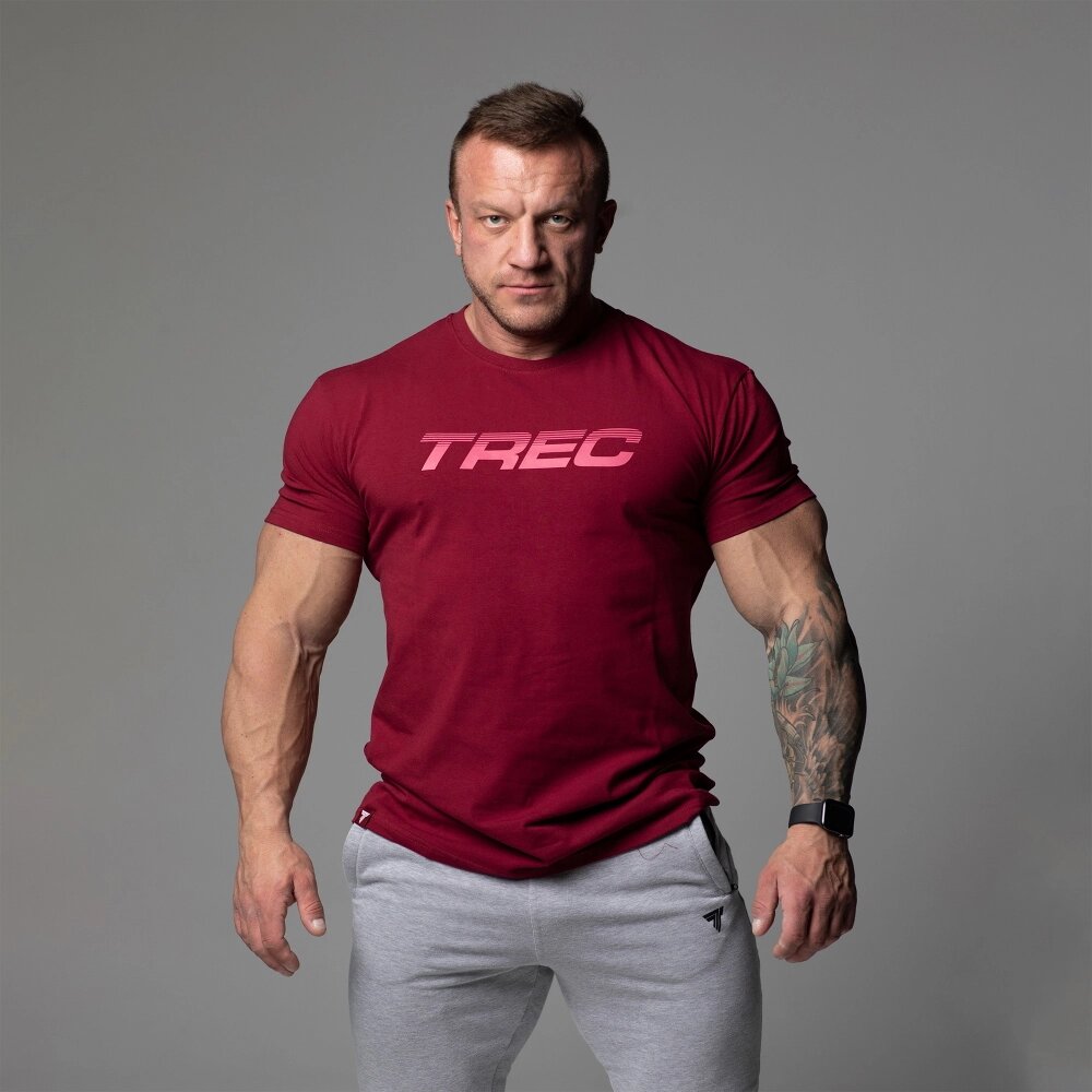 Чоловіча футболка Trec Nutrition Basic 133, Red XL від компанії Shock km ua - фото 1