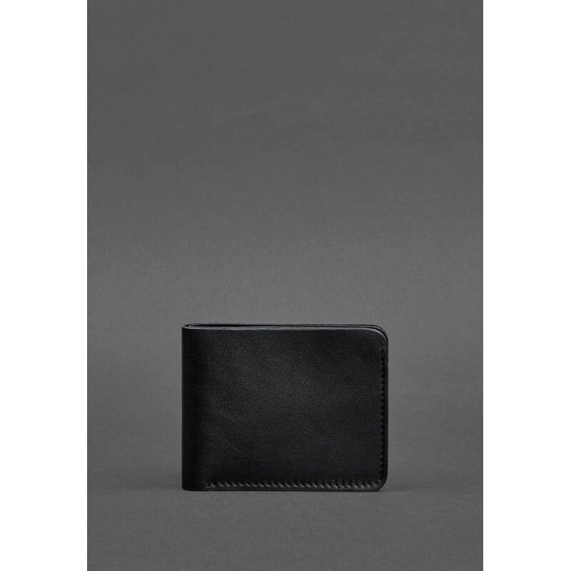 Чоловіче шкіряне портмоне 4.1 (4 кишені) чорне від компанії Shock km ua - фото 1