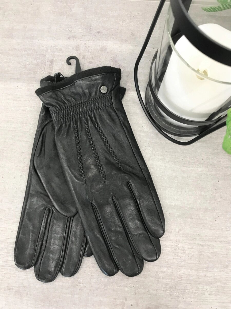 Чоловічі сенсорні шкіряні рукавички 3-938s3 від компанії Shock km ua - фото 1