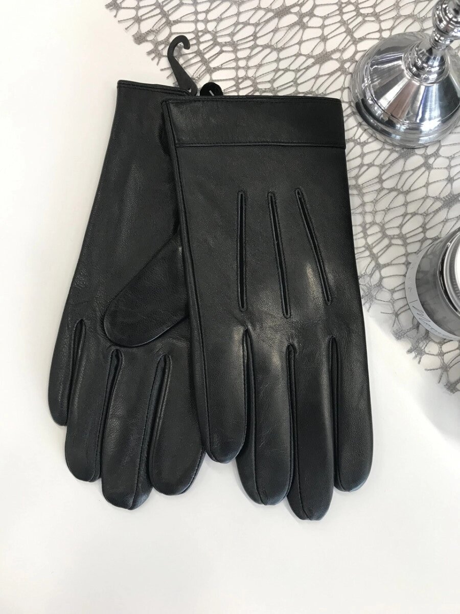 Чоловічі шкіряні рукавички 1-934s1 від компанії Shock km ua - фото 1