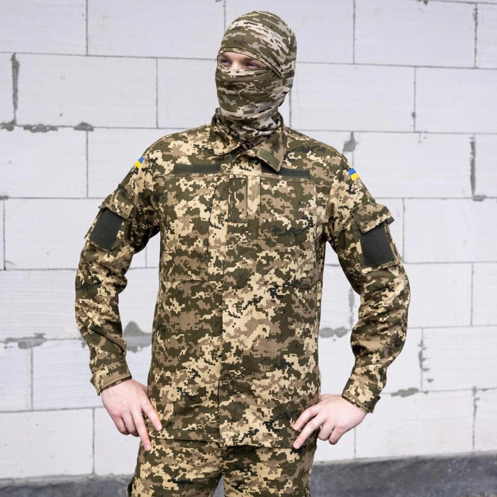 Чоловічий армійський костюм для ЗСУ Tactical тактична форма Піксель 7072 50 розмір від компанії Shock km ua - фото 1
