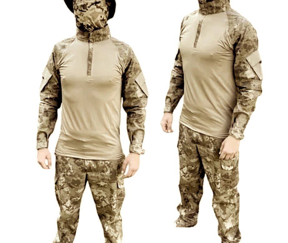 Чоловічий армійський костюм мультикам для ЗСУ Tactical тактична форма убакс і штани Туреччина 6842 XL від компанії Shock km ua - фото 1
