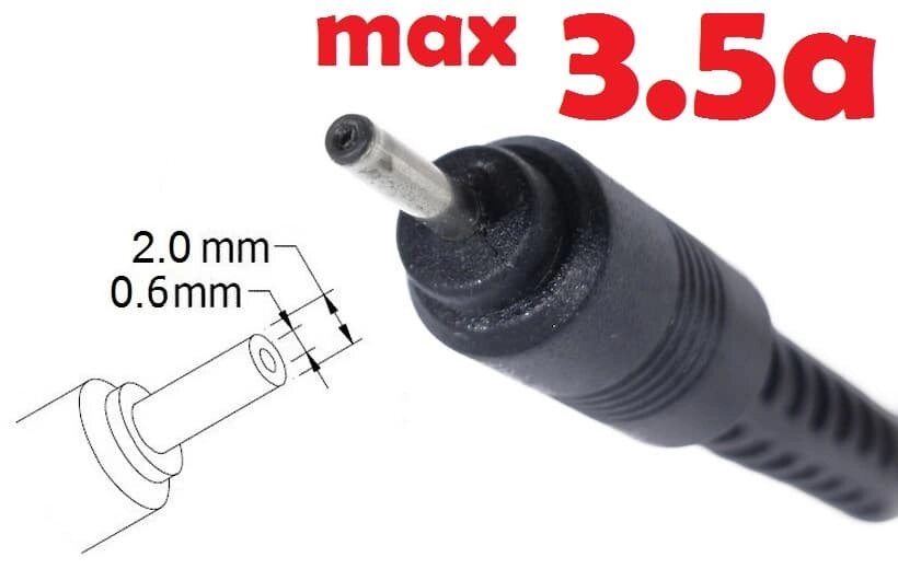 Dc кабель до блоку живлення 2.0x0.6mm (3.5a) (1.2m) (A class) 1 день гар. від компанії Shock km ua - фото 1