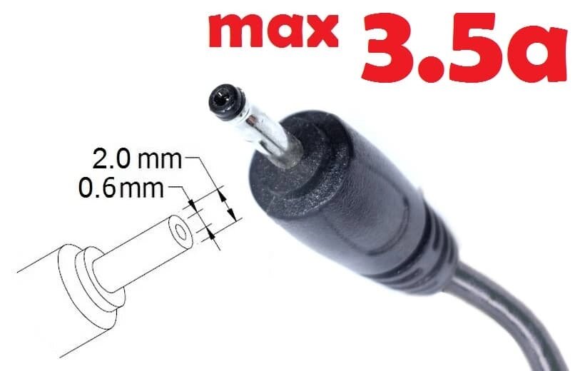 Dc кабель до блоку живлення 2.0x0.6mm (3.5a) (1.5m) (A class) 1 день гар. від компанії Shock km ua - фото 1