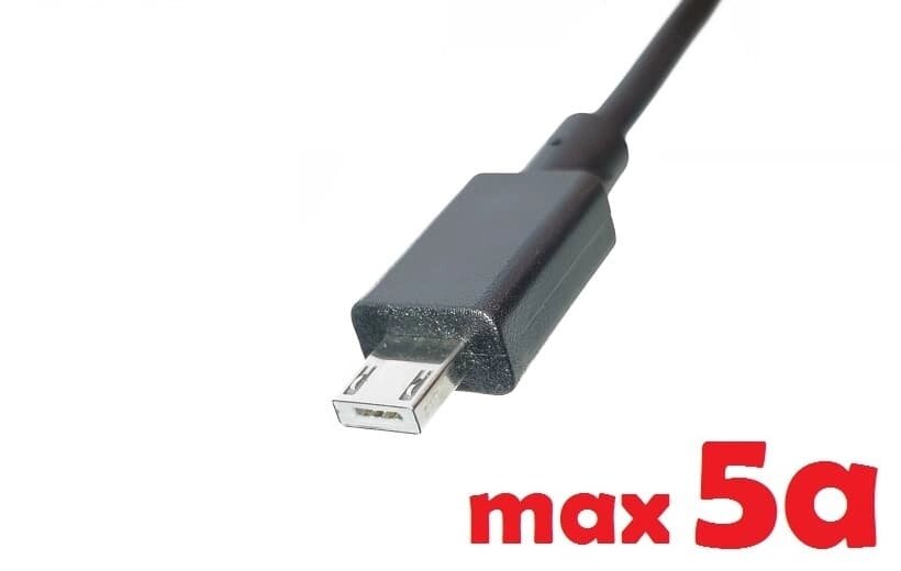 Dc кабель до блоку живлення 6.0x2.0mm 3pin mUSB (5a) (1.5m) (A class) 1 день гар. від компанії Shock km ua - фото 1