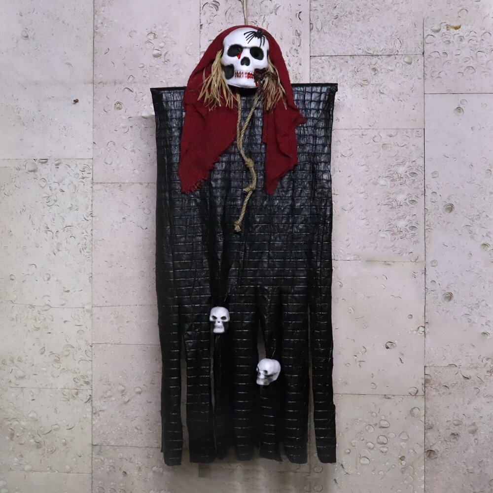 Декор для хеллоуїну Смерть (130см) чорний з бордо 11678 від компанії Shock km ua - фото 1