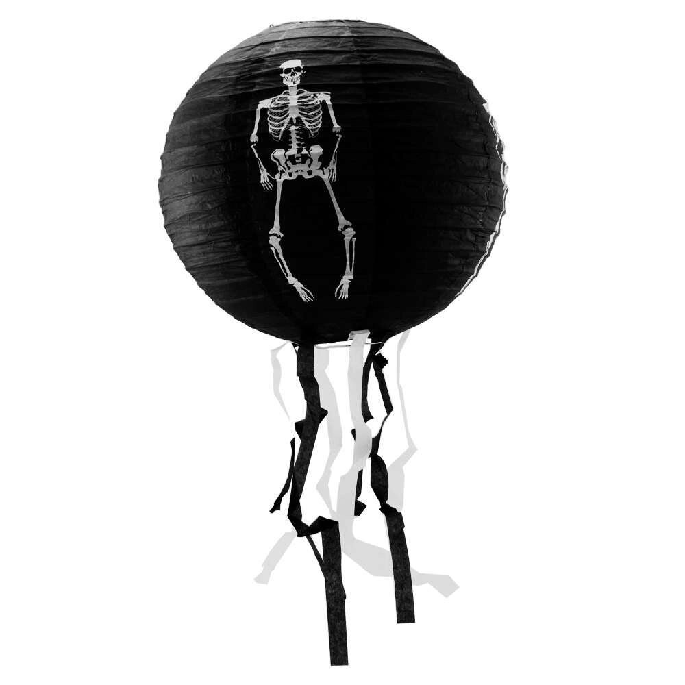 Декор підвісний (30см) чорний зі скелетом від компанії Shock km ua - фото 1