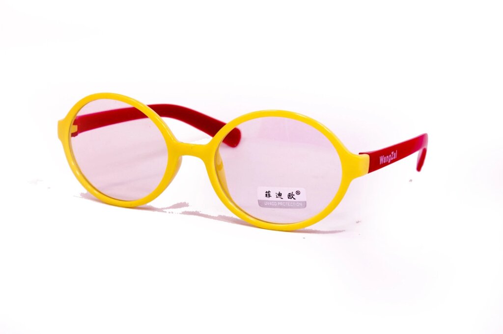 Дитячі окуляри для стилю жовті 2001-3 від компанії Shock km ua - фото 1