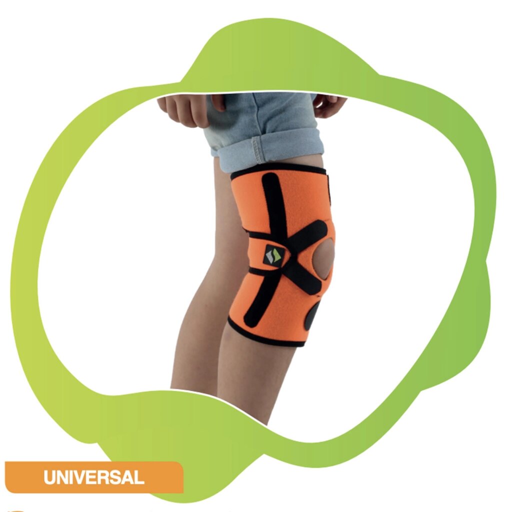 Дитячий бандаж на коліно неопреновий для підтримки колінної чашки та зв'язок Orthopoint ERSA-202-KDS від компанії Shock km ua - фото 1