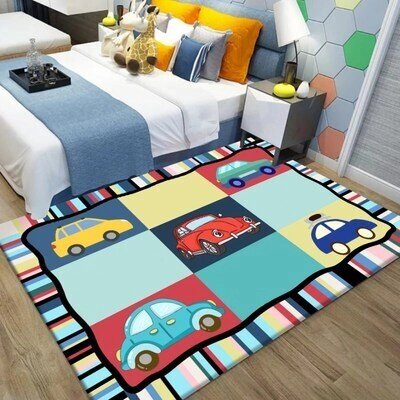Дитячий килим безворсовий Homytex Colors cars від компанії Shock km ua - фото 1