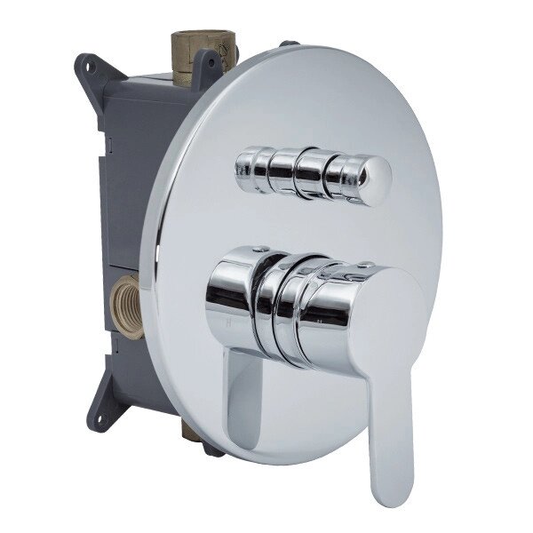 Двопозиційний прихований змішувач для ванни/душу (круглий) D 180 мм CM-11. R-200-01 від компанії Shock km ua - фото 1