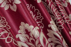 Двостороння тканина блекаут-софт, колекція "Корона"Колір бордовий з бежевим. Код 1276ш