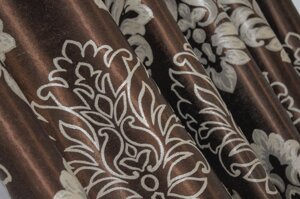 Двостороння тканина блекаут-софт, колекція "Корона"Колір коричневий з бежевим. Код 1274ш