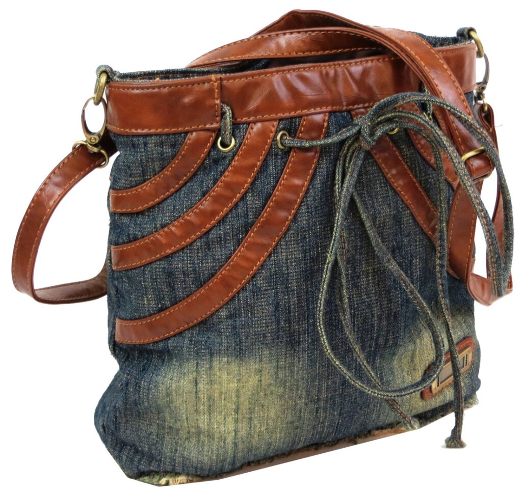 Джинсова сумка у формі жіночої спідниці Fashion jeans bag темно-синя від компанії Shock km ua - фото 1