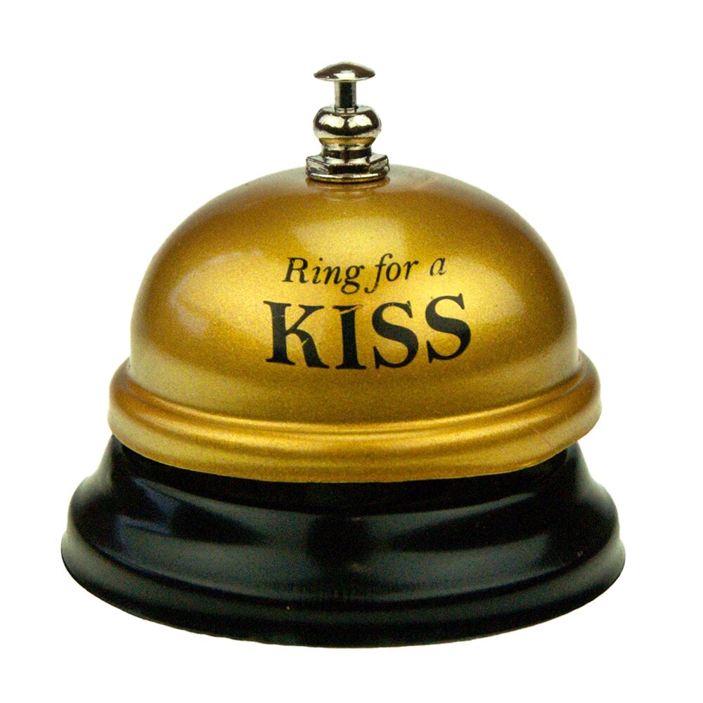 Дзвінок настільний KISS (золотий) від компанії Shock km ua - фото 1
