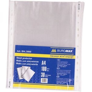 Файл для документів А4 Buromax BM-3800-y 100 шт
