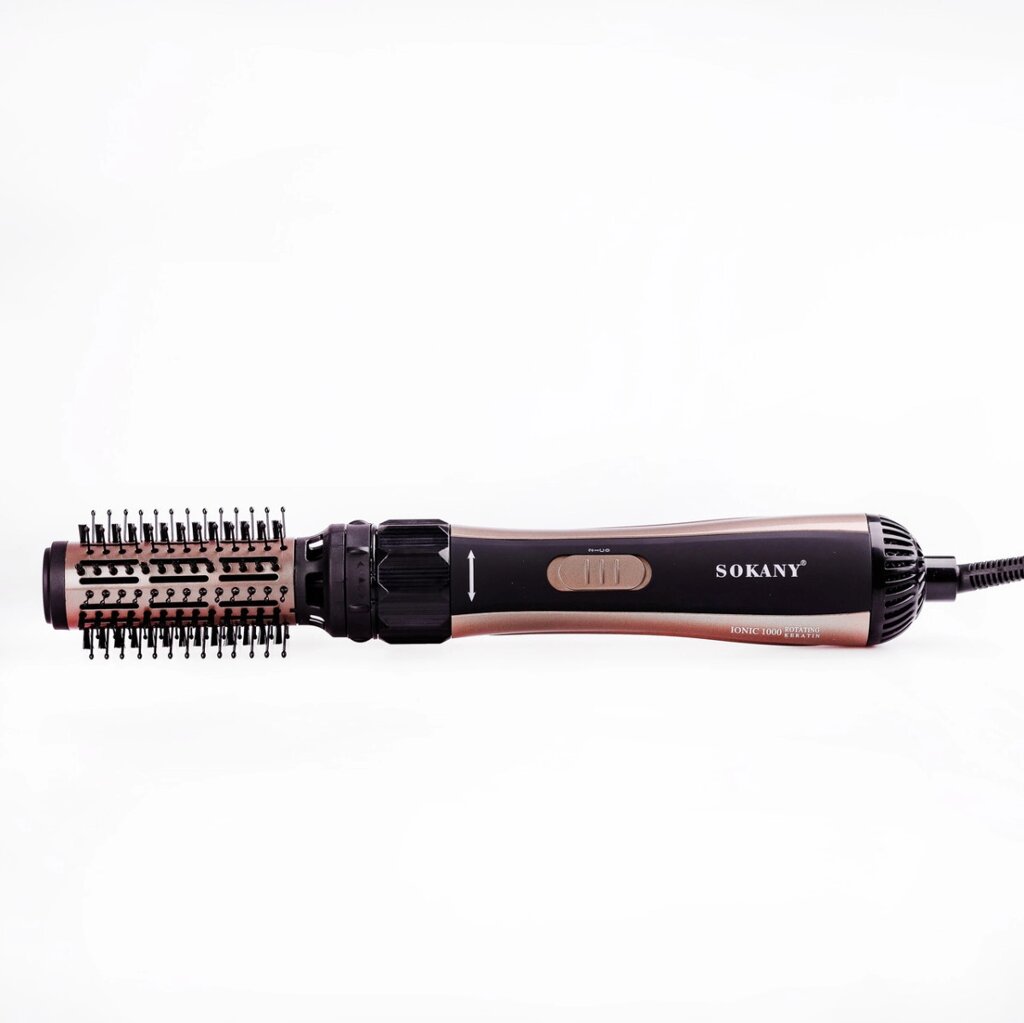 Фен стайлер для волосся 2 в 1 керамічний 1000 Вт поворотна насадка і щітка фен Sokany SD-903 від компанії Shock km ua - фото 1
