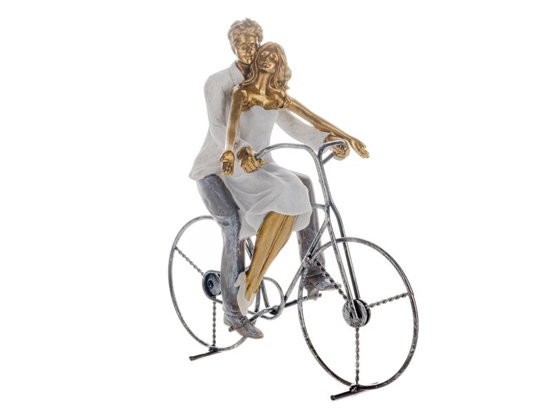 Фігурка декоративна Lefard Пара на велосипеді 192-072 26.5х26х12.5 см від компанії Shock km ua - фото 1