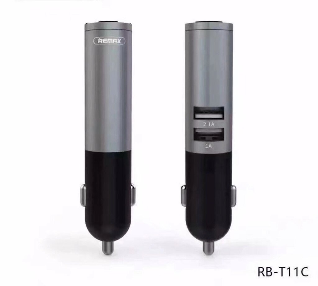 Гарнітура-зарядка Remax bluetooth RB-Т11С black від компанії Shock km ua - фото 1