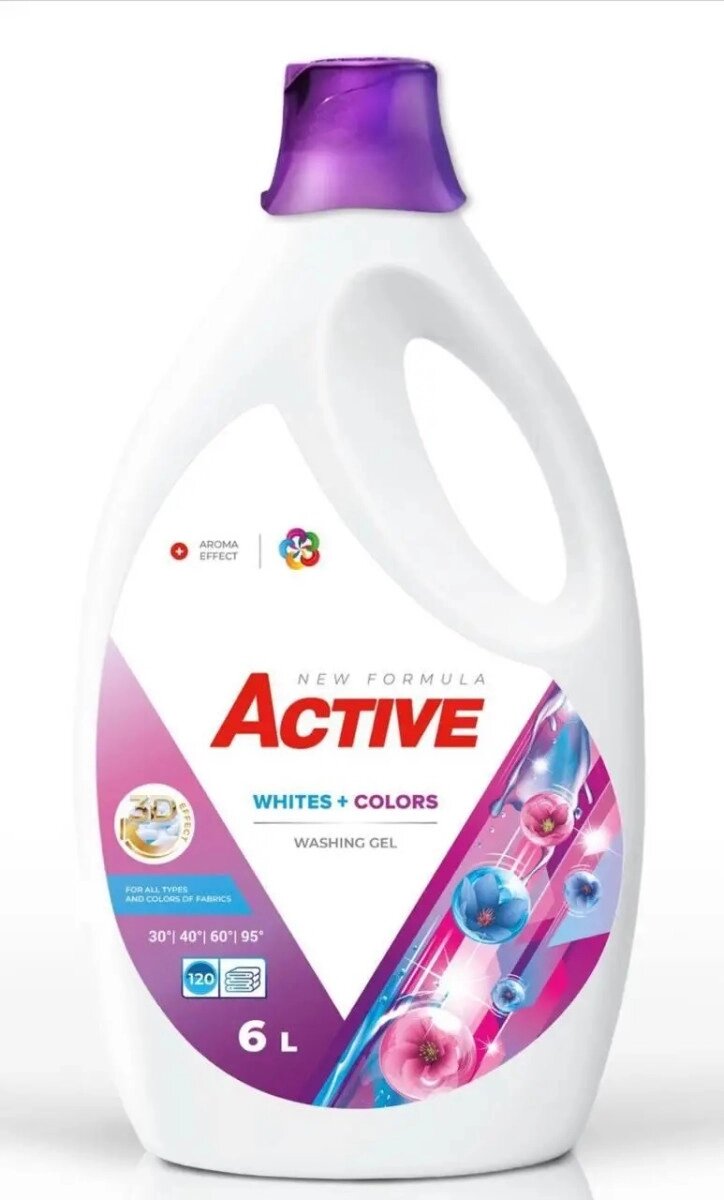 Гель для прання білих та кольорових речей Active White-Colors 4820196010937 6 л від компанії Shock km ua - фото 1