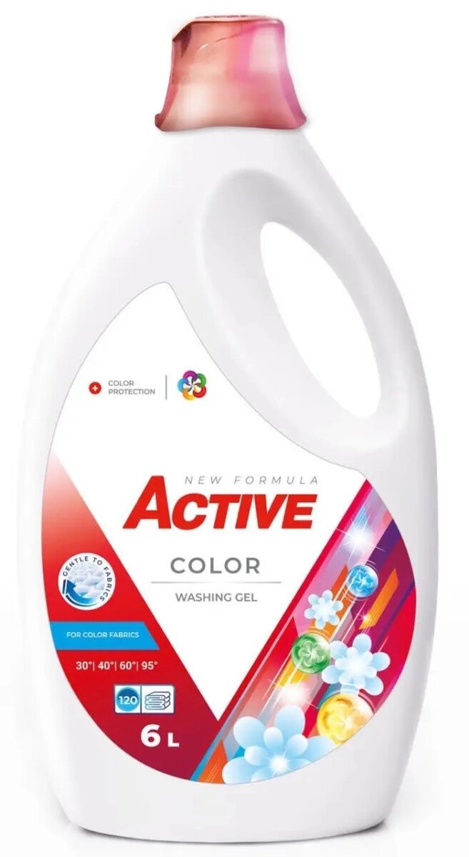 Гель для прання кольорових речей Active Color 4820196010906 6 л від компанії Shock km ua - фото 1