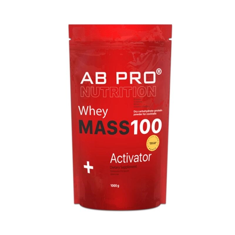 Гейнер AB Pro Mass 100 Whey Activator, 1 кг Шоколад від компанії Shock km ua - фото 1