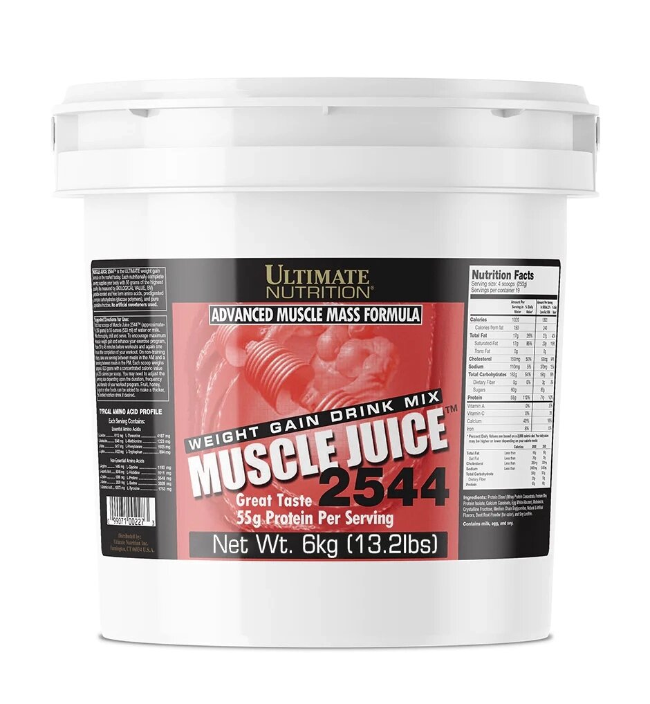 Гейнер Ultimate Muscle Juice 2544, 6 кг Ваніль від компанії Shock km ua - фото 1