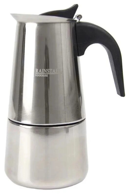 Гейзерна кавоварка Rainstahl RS-CM-8800-04 200 мл 4 чашки срібляста від компанії Shock km ua - фото 1