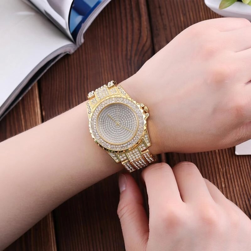 Годинник жіночий із золотистим браслетом код 616 від компанії Shock km ua - фото 1